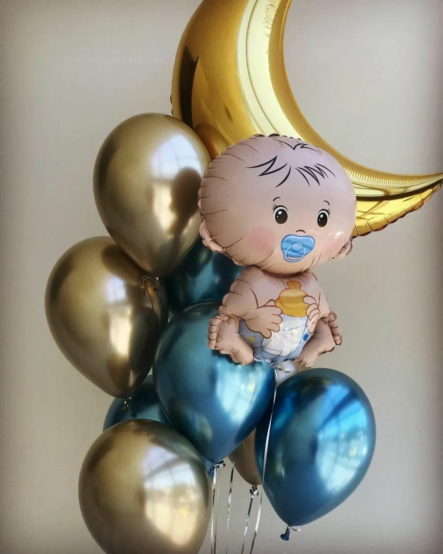 Синьо-золотий фонтан із місяцем на виписку